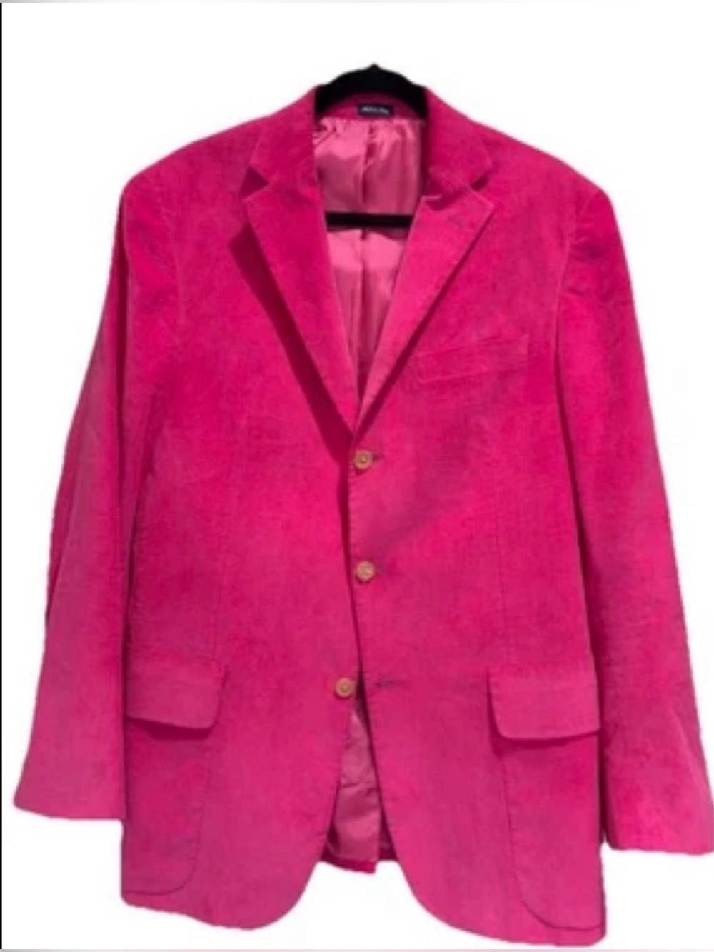 Rare Vintage Polo by Ralph Lauren Fuchsia Pink Corduroy Sport Coat Size M Italin